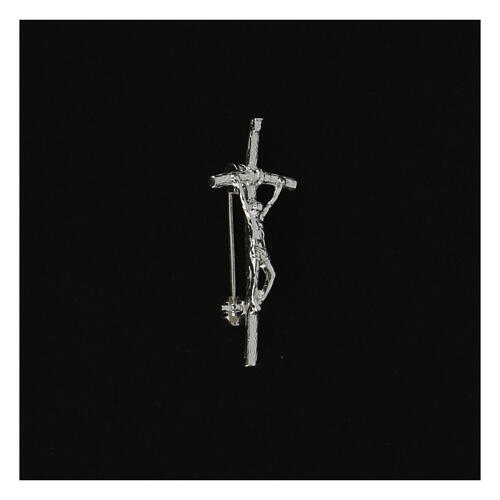 Pin Pastoral Cross John Paul II Silver, 3,5x1,5cm 2