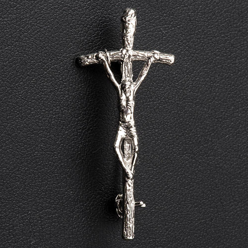 Pin Cross John Paul II Silver, 4x2cm 2