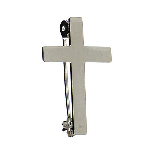 Clergyman cross pin in 925 silver 2