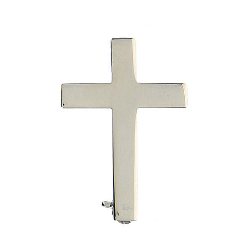 Clergyman cross pin in 925 silver 1