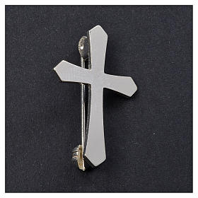 Clergyman pointed cross pin in 925 silver