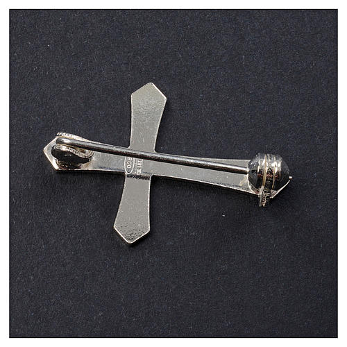Clergyman pointed cross pin in 925 silver 3