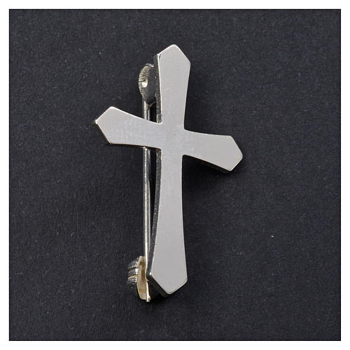Clergyman pointed cross pin in 925 silver 5