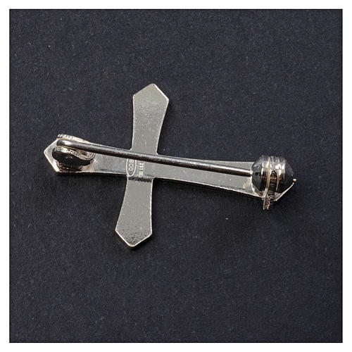 Clergyman pointed cross pin in 925 silver 6