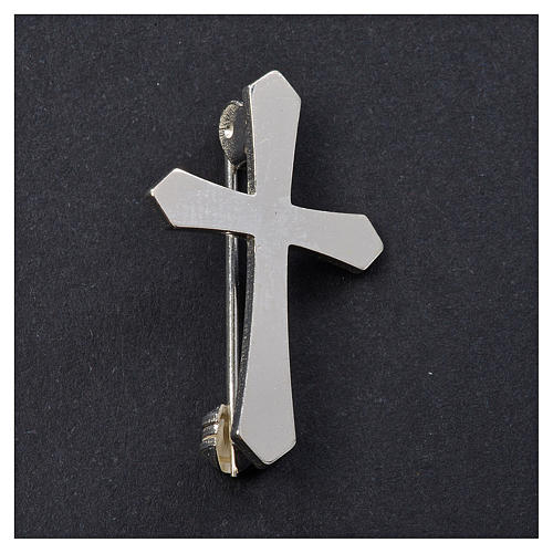 Clergyman pointed cross pin in 925 silver 2
