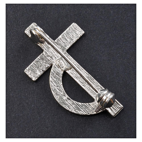 Clergyman cross pin for deacons in 925 silver 6