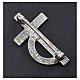 Clergyman cross pin for deacons in 925 silver s3