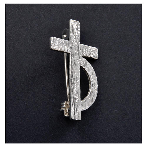 Clergyman cross pin for deacons in 925 silver 5