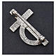 Clergyman cross pin for deacons in 925 silver s6
