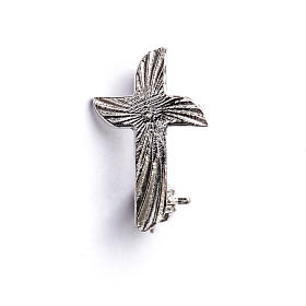Knurled clergyman cross in 925 silver