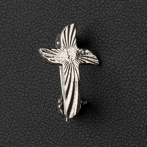 Knurled clergyman cross in 925 silver 2