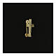 Croce spilla dorata zigrinata arg.925 s3