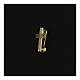 Knurled cross broach in golden 925 silver s2
