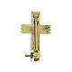 Knurled cross broach in golden 925 silver s4