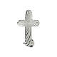 Clergy cross brooch, rounded in 925 silver s1