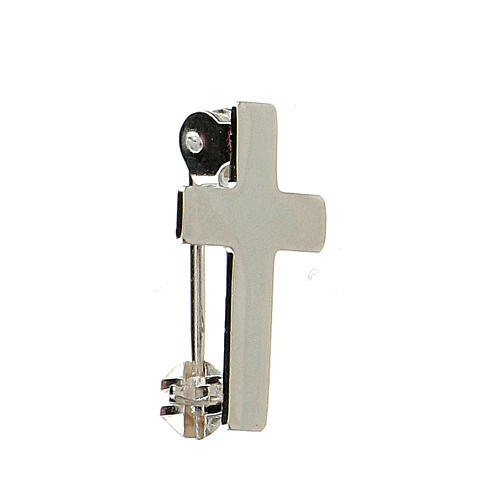 Clergy cross brooch, classic in 925 silver 2