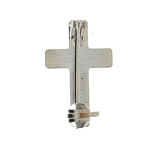 Clergy cross brooch, classic in 925 silver 3