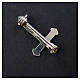 Clergy pointed cross pin in 925 silver s6