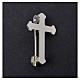 Clergy pointed cross pin in 925 silver s2
