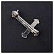 Clergy pointed cross pin in 925 silver s3