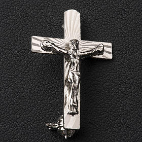 Broche sacerdote crucifixo prata 925
