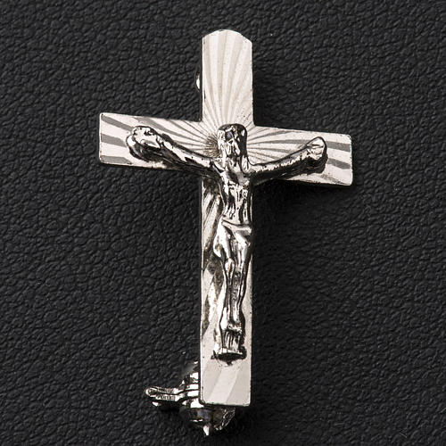 Broche sacerdote crucifixo prata 925 2