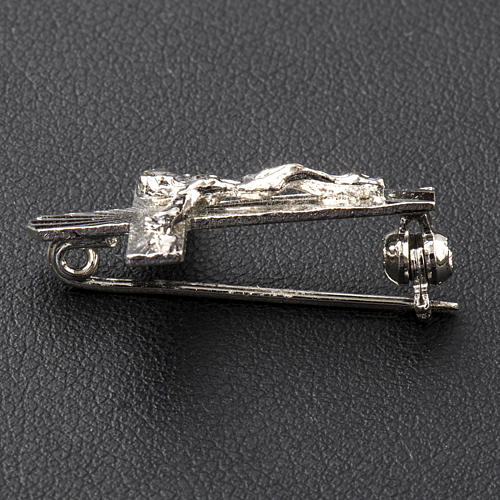 Clergy crucifix pin in 925 silver 3