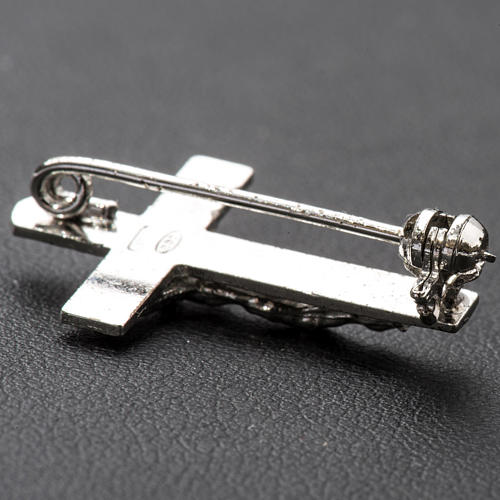 Clergy crucifix pin in 925 silver 4
