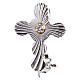 Clergy rounded cross pin in 925 silver s1