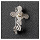 Clergy rounded cross pin in 925 silver s2