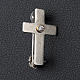 Lapel pin classic priest cross in 925 silver with zircon s2
