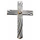 Lapel pin priest cross in 925 silver with zircon s4