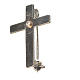 Lapel pin priest cross in 925 silver with zircon s2