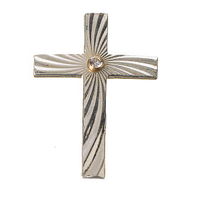 Krzyż clergyman srebro 925 cyrkonie