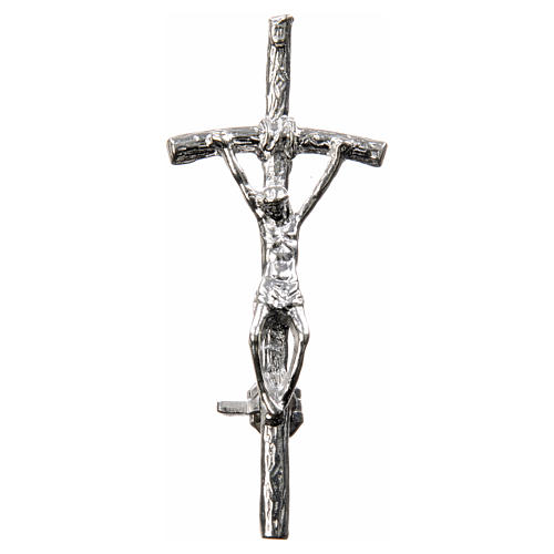 Clergy cross lapel pin in 925 silver with zircon 4