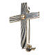 Clergy cross lapel pin in 925 silver with zircon s2