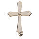 Clergy cross lapel pin with pointed edges in 925 silver zircon s4
