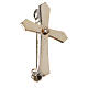 Clergy cross lapel pin with pointed edges in 925 silver zircon s5