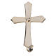 Clergy cross lapel pin with pointed edges in 925 silver zircon s1
