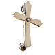 Clergy cross lapel pin with pointed edges in 925 silver zircon s2