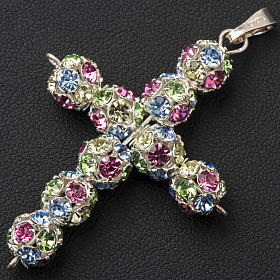 Croce strassball multicolor diam 6 mm