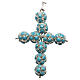 Cruz de strass Turquesa de 6mm de diam. s1