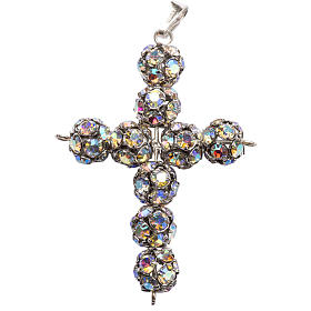 Croce strassball aurora boreale 6 mm