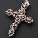 Cruz de strass color borgoña de diam 8mm s2