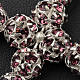 Cruz de strass color borgoña de diam 8mm s3