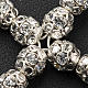 Croce argento e strass coppiglie 6 mm s3