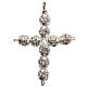 Pendant cross, strass diam. 0,24in with split pins s1