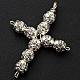 Pendant cross, strass diam. 0,24in with split pins s2