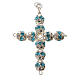 Croix argent strass bleu ciel s1