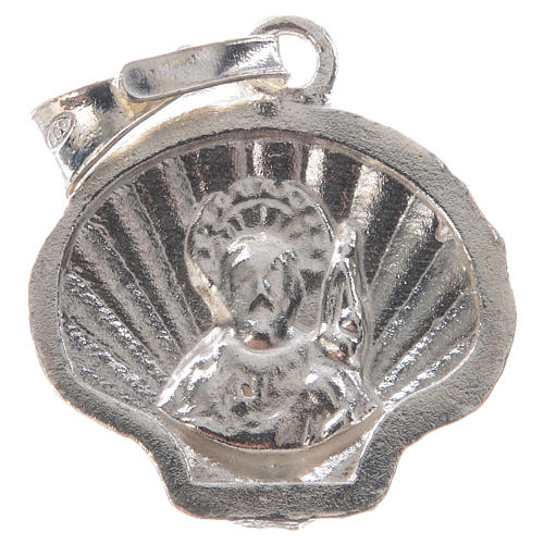 Pendant charm in 925 silver, Santiago de Compostela scallop shell 6